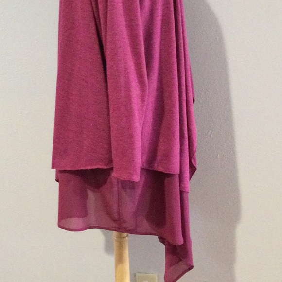 Gozzip Purple Long Sleeve Layered Oversized Cardigan Jacket Size L NWT - Picture 6 of 16